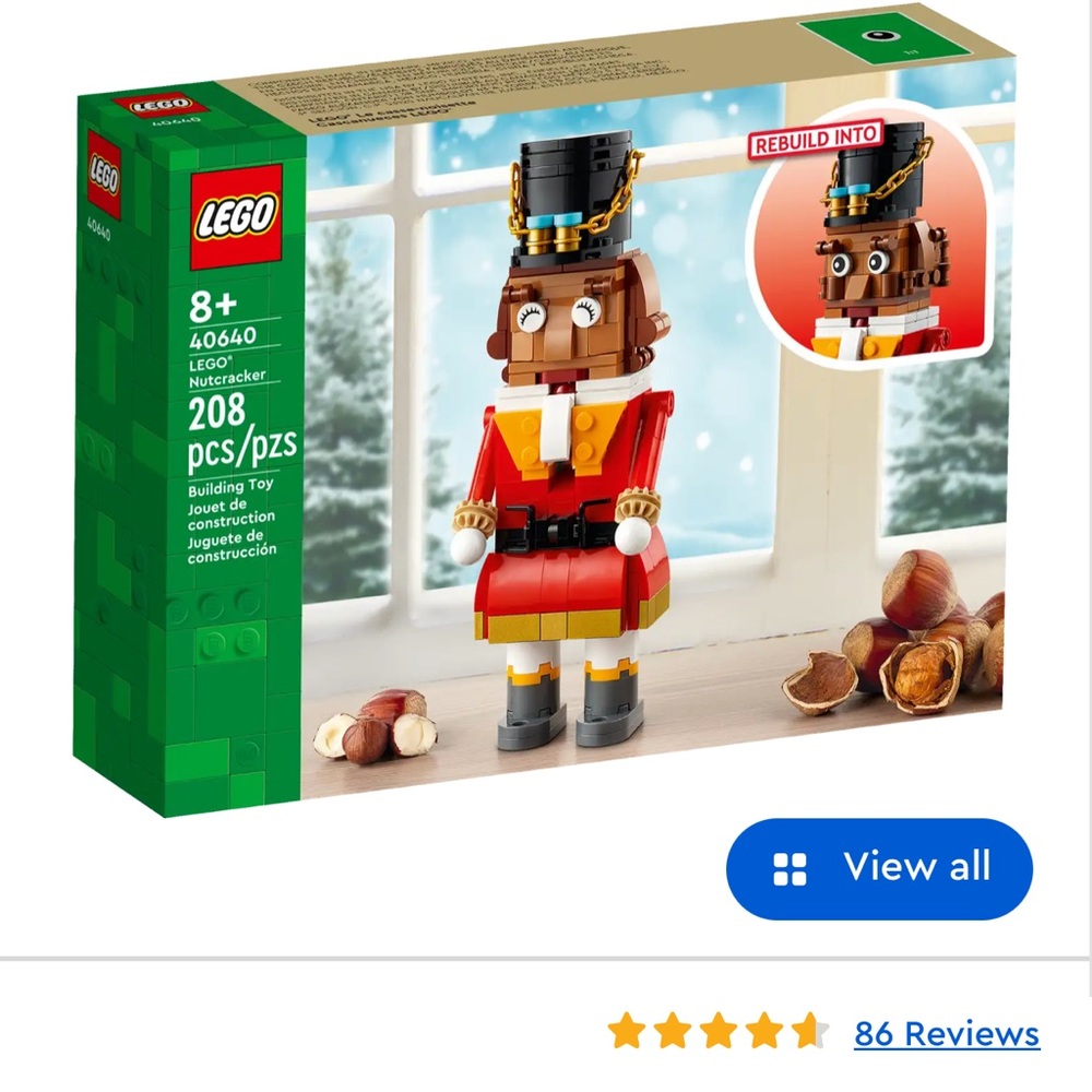 LEGO Nutcracker with Red White Accents. #40640 RETIRED. Brand new in sealed box